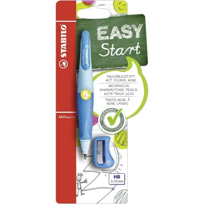 Hlavný obrázok produktu Ergonomická mechanická tužka pro leváky - STABILO EASYergo 3.15 modrá/modrá HB+ořezávátko