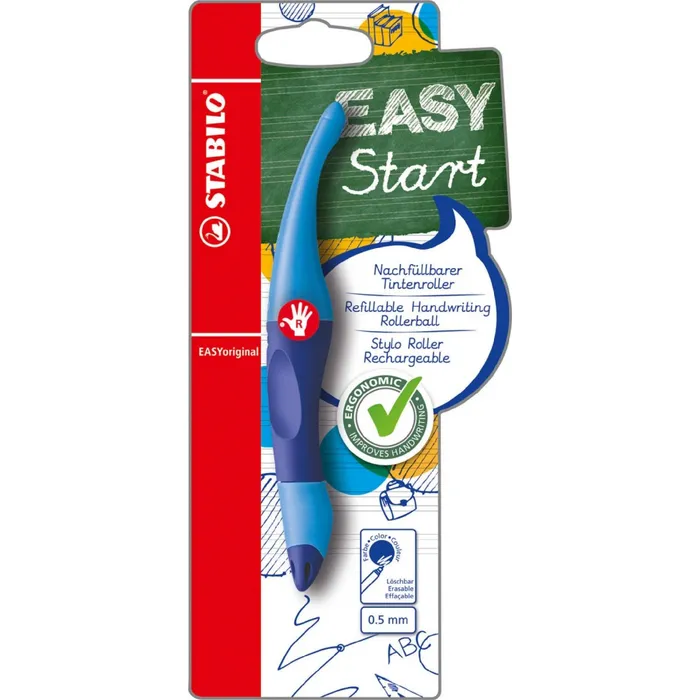 Hlavný obrázok produktu Ergonomický roller pro praváky STABILO EASYoriginal tmavě modrá/světle modrá