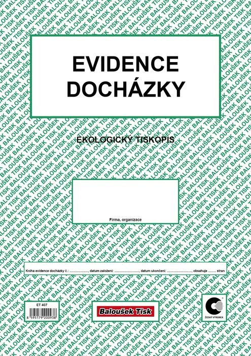 Hlavný obrázok produktu Evidence docházky A4 ET407