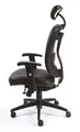Executive stolička "Supreme", čierna, koženka, čierny kríž, MaYAH
