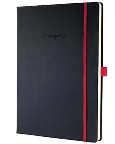 Exkluzívny zápisník Conceptum Red Edition, čierno-červená, A4, štvorčekový, 194 listov,