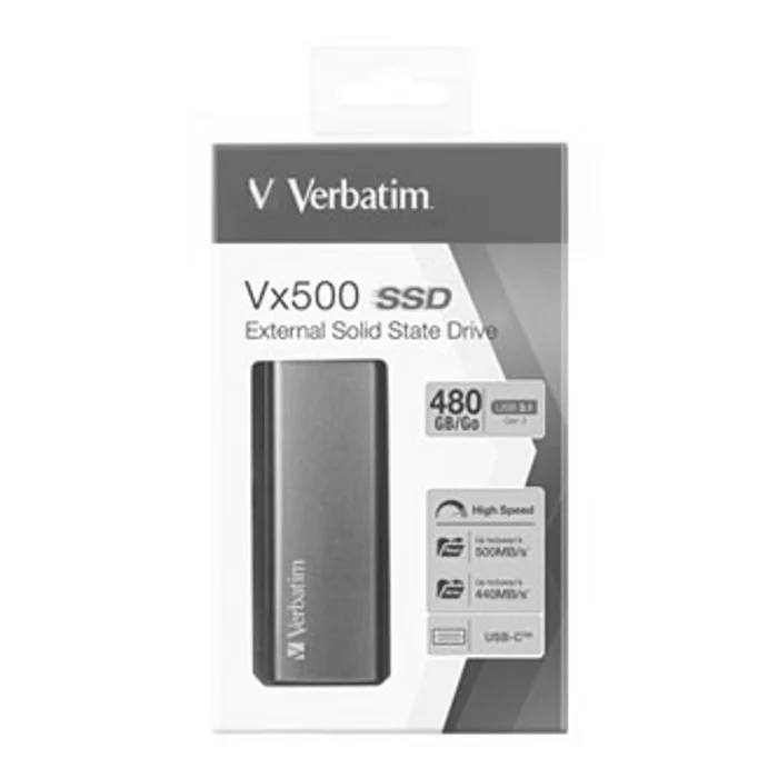 Hlavný obrázok produktu Externí disk SSD Vx500 Verbatim USB 3.0 (3.2 Gen 1), 480GB, GB, 47443 stříbrný