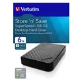 Externý pevný disk, Verbatim, 3.5, Store, N, Save, USB 3.0, 47686, blister, čierna