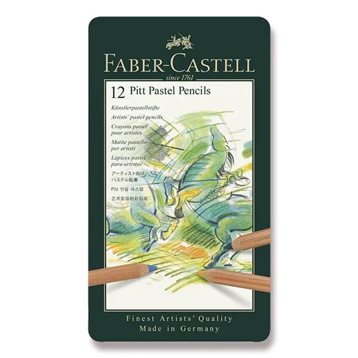 Hlavný obrázok produktu Pitt Pastell umělecká pastelka, plech.krabička 12ks Faber Castell (112112)