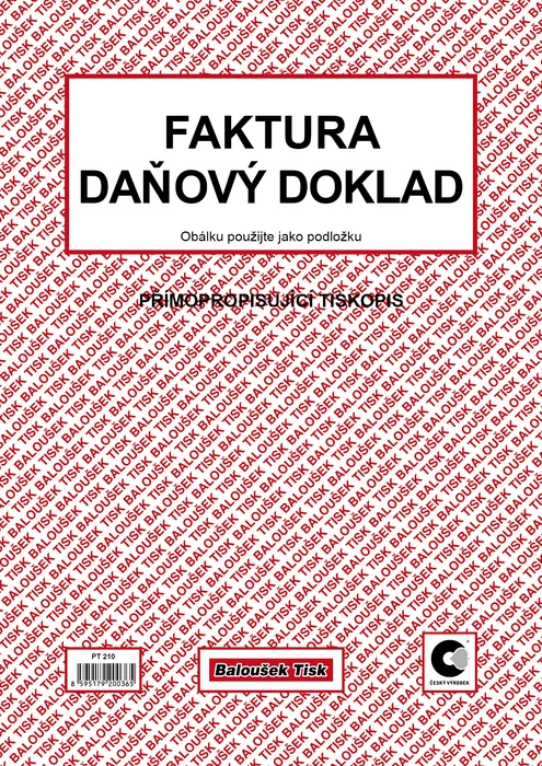Hlavný obrázok produktu Faktura - daňový doklad A4 samopropis PT210