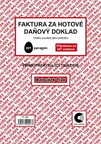 Faktúra za hotovosť – daňový doklad A5 PT198