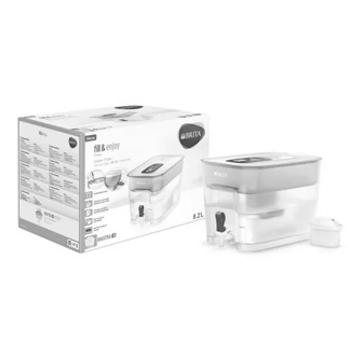 Hlavný obrázok produktu Filtrační zásobník na vodu Flow, bílá, sklo, 8.2l, vč. 1 filtru, Brita