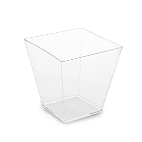 Fingerfood pohárik (PS) hranatý číry 59 x 59 x 54 mm 100ml [50 ks]