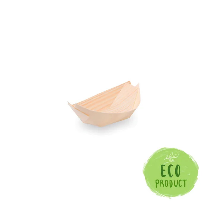 Hlavný obrázok produktu Fingerfood miska dřevěná, lodička 9 x 6 cm [100 ks]