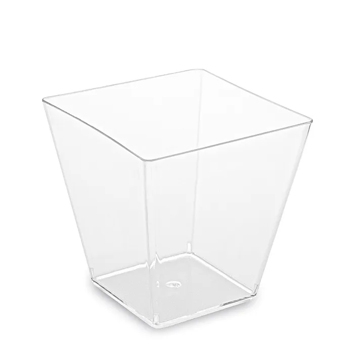 Hlavný obrázok produktu Fingerfood miska hranatá, čirá 11 x 11 x 7 cm - 500 ml [20 ks]