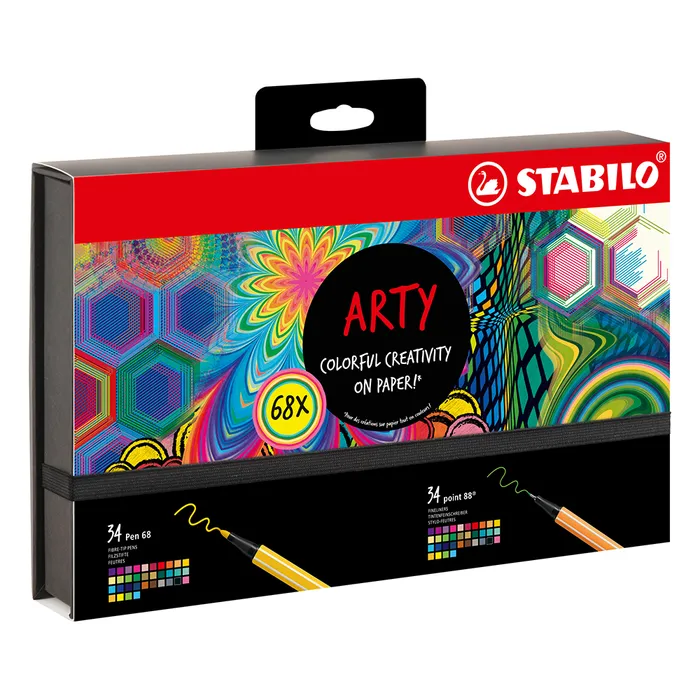 Hlavný obrázok produktu Fixy a linery STABILO ARTY 68 ks (Pen 68 + point 88)