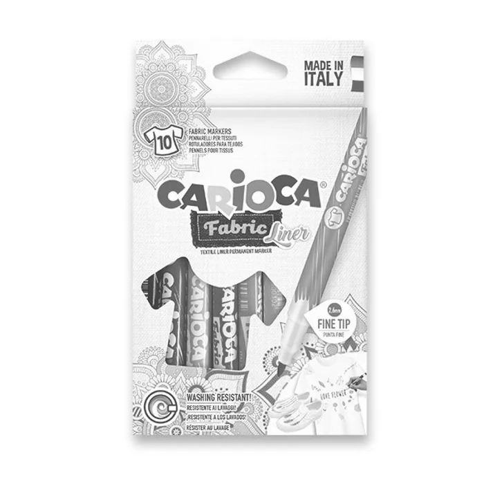 Hlavný obrázok produktu Fixy Carioca Fabric 10 barev, slabý hrot