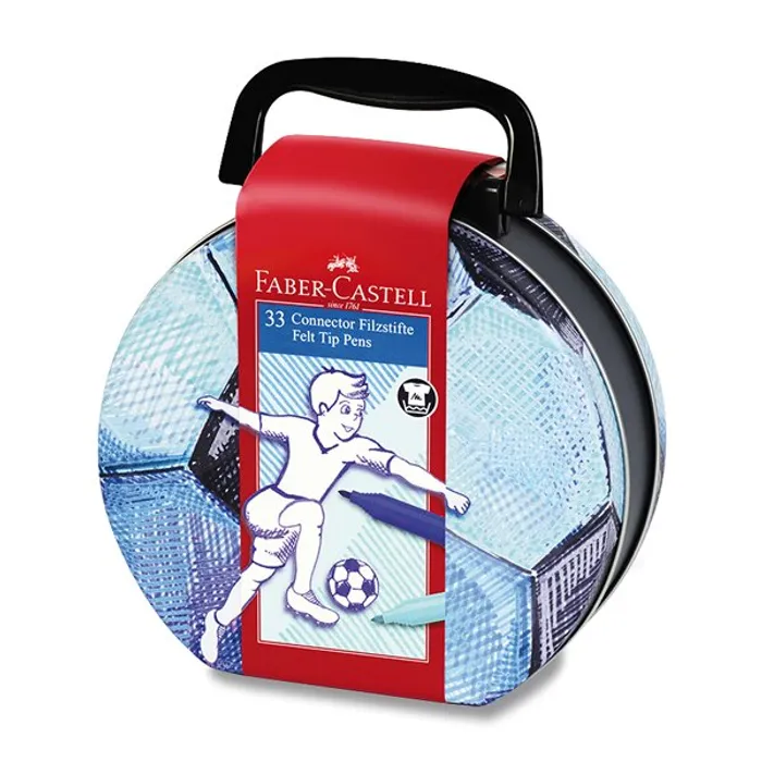 Hlavný obrázok produktu Fixy Faber-Castell 155538 Connector, kufřík Fotbal 33 ks