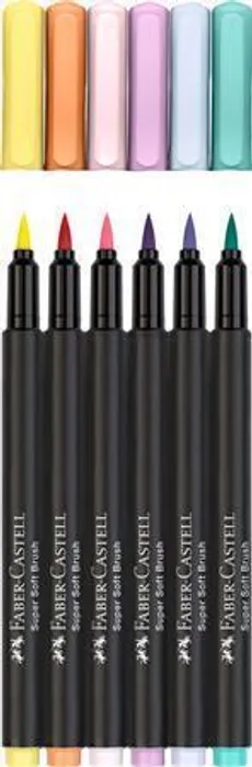 Hlavný obrázok produktu Fixy Faber-Castell Black Edition Brush 6 barev, pastel