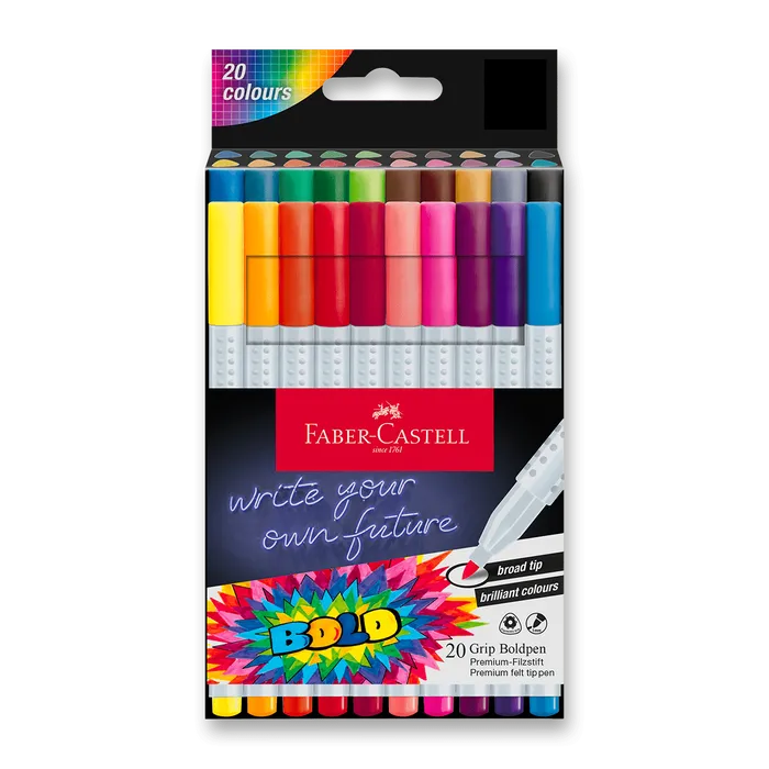 Hlavný obrázok produktu Fixy Faber-Castell Grip Boldpen - 20 ks