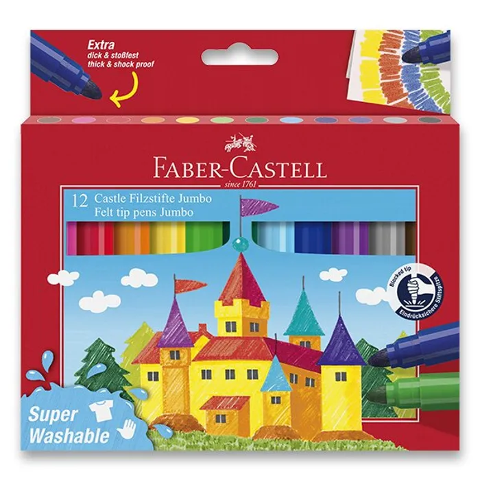 Hlavný obrázok produktu Fixy Faber-Castell Jumbo 12 barev