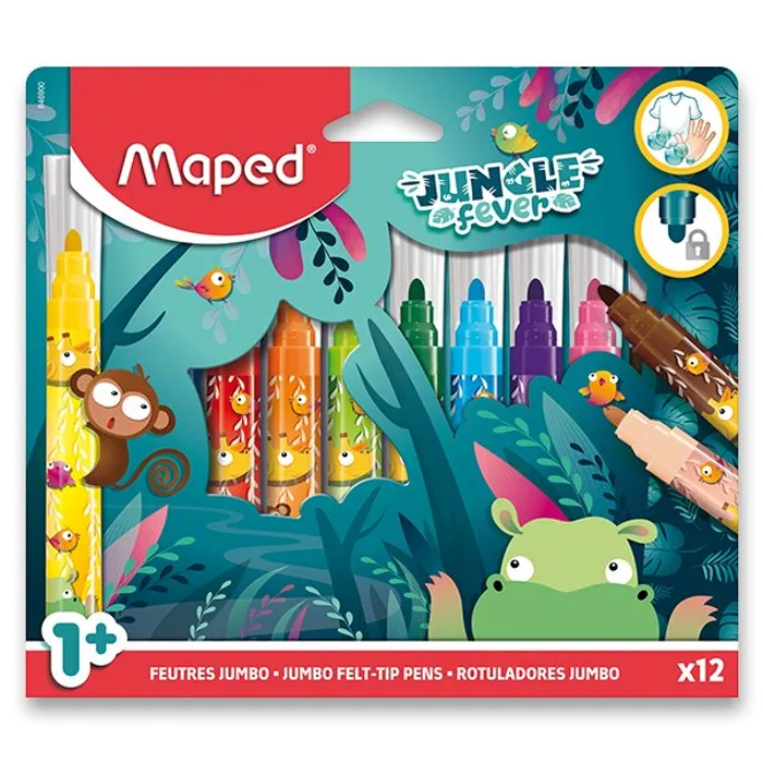 Hlavný obrázok produktu Fixy Maped Jumbo Jungle Fever 12 barev
