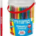 Ďalší obrázok produktu Fixy, sada, 100 ks, omyvatelné, 3 mm, trojhranné, MITAMA 62876