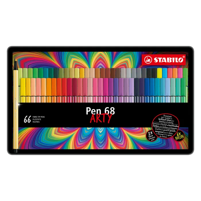 Hlavný obrázok produktu Fixy STABILO Pen 68 ARTY 66 ks v plechovém pouzdru