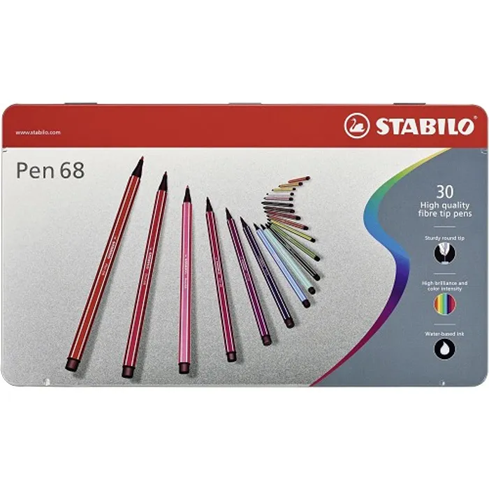 Hlavný obrázok produktu Fixy STABILO Pen 68 sada 30 ks (kovové pouzdro)