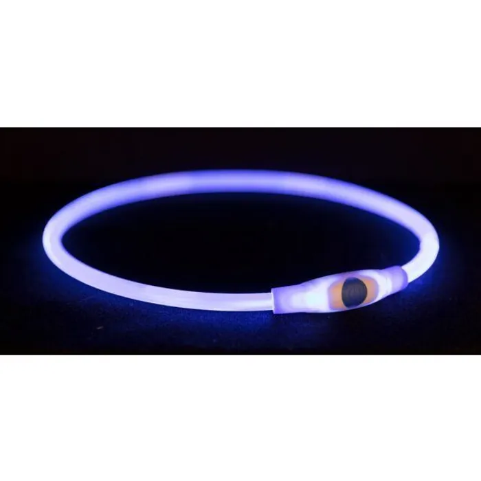 Hlavný obrázok produktu Flash light ring USB, blikací obojek, modrá L-XL: 65 cm/ o 8 mm