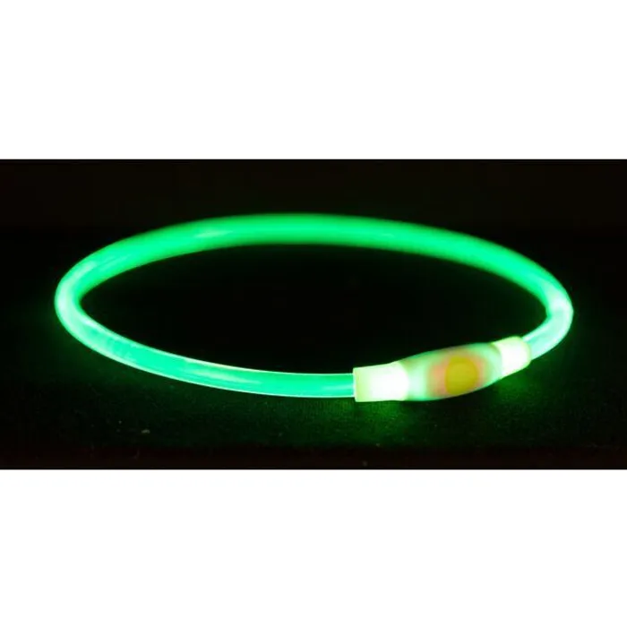 Hlavný obrázok produktu Flash light ring USB, blikací obojek, zelená L-XL: 65 cm/ o 8 mm