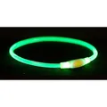 Ďalší obrázok produktu Flash light ring USB, blikací obojok, zelená L-XL: 65 cm/ o 8 mm