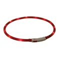 Flash USB svietiaci obojok XS-XL 70 cm / 10 mm, - červená