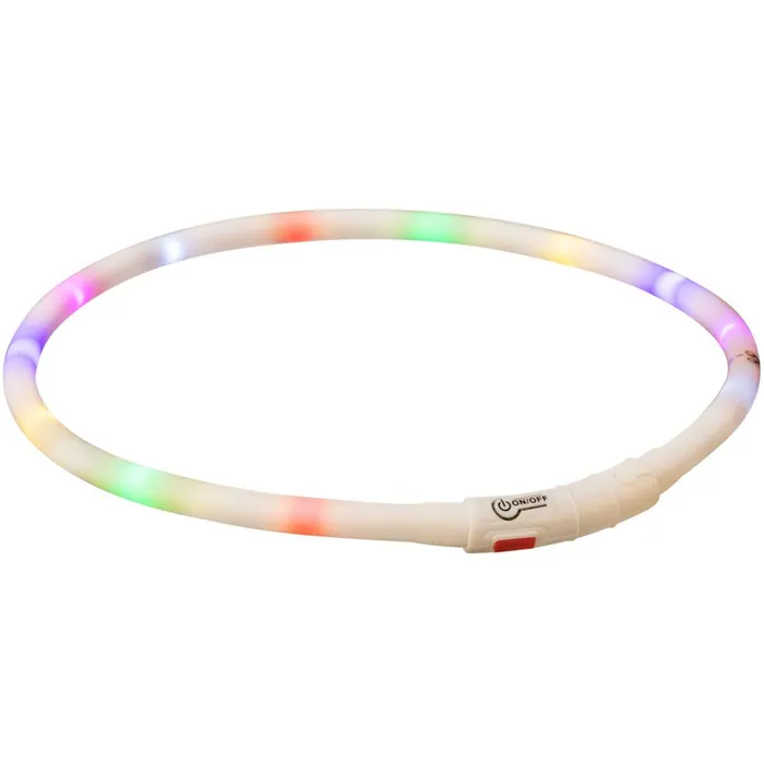 Hlavný obrázok produktu Flash USB svítící silikonový obojek, XS-XL: 70 cm / 10 mm, multicolor