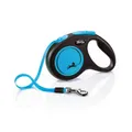 Flexi New Neon M pásek 5 m, max.25 kg, modrá