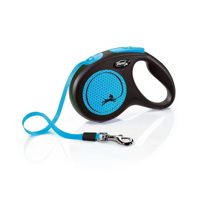 Hlavný obrázok produktu Flexi New Neon M pásek 5 m, max.25 kg, modrá