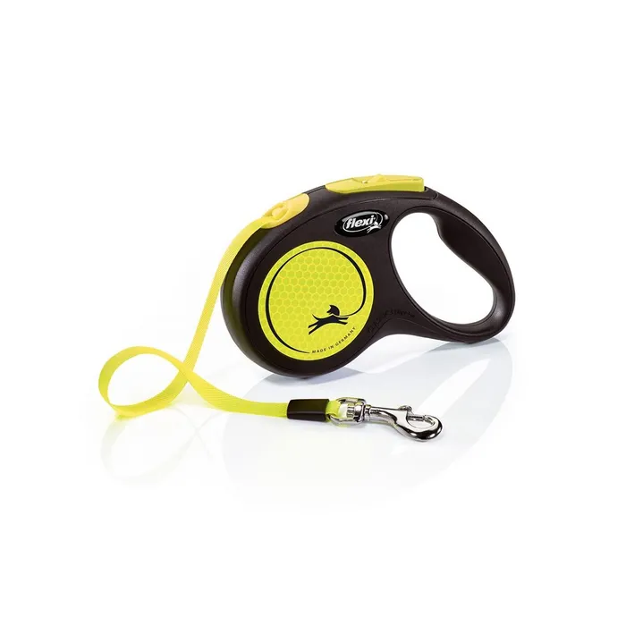 Hlavný obrázok produktu Flexi New Neon S pásek 5 m, max. 15 kg, žlutá