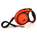 Ďalší obrázok produktu Flexi Xtreme L pásek 5 m, max. 65 kg, čierna/oranžová