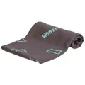Ďalší obrázok produktu Flísová deka BEANY 100x70cm - šedá s modrými kockami
