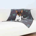 Ďalší obrázok produktu Flísová deka BEANY 100x70cm - šedá s modrými kockami
