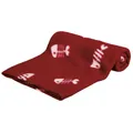 Ďalší obrázok produktu Flísová deka BEANY 100x70cm - vínová s rybou kostrou