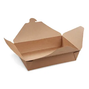 Food box (PAP/PE) nepremastiteľný kraft `L` 195 x 138 mm 1400ml [50 ks]