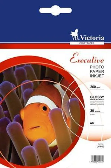 Hlavný obrázok produktu Foto papír "Executive", do inkoustové tiskárny, vysoce lesklý, 10x15cm, 260g, VICT 20 list