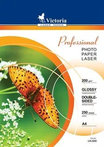 Foto papier Professional, do laserovej tlačiarne, lesklý, A4, 200g, obojstranný, 250 listov