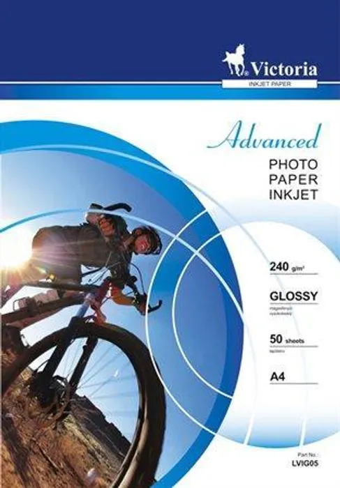 Hlavný obrázok produktu Fotografický papír "Advanced", do inkoustové tiskárny, lesklý, A4, 240g, VICTORIA 50 listů