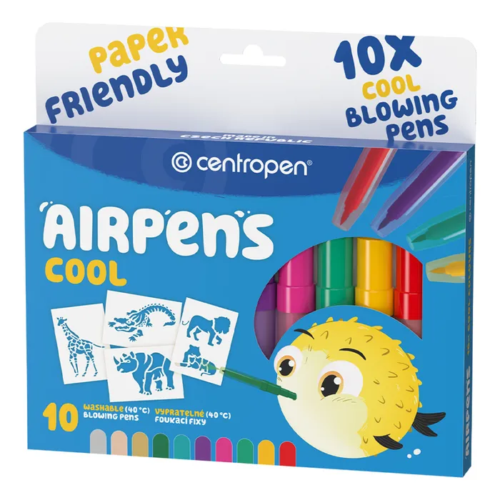 Hlavný obrázok produktu Foukací fixy CENTROPEN 1500, 10ks Air Pens Cool set