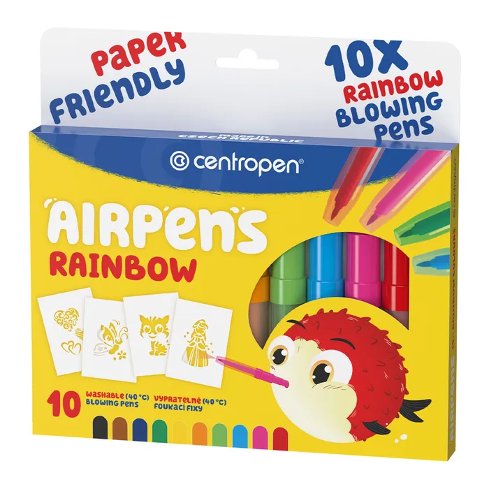 Hlavný obrázok produktu Foukací fixy CENTROPEN 1500, 10ks Air Pens Rainbow
