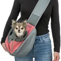 Ďalší obrázok produktu Front Sling Carrier - přední nosítko/taška, 50 x 25 x 18 cm, růžová/šedá (max. 5kg)