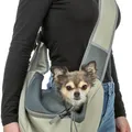 Ďalší obrázok produktu Front Sling Carrier - přední nosítko/taška, 50 x 25 x 18 cm, světlezelená/šedá (max. 5kg)