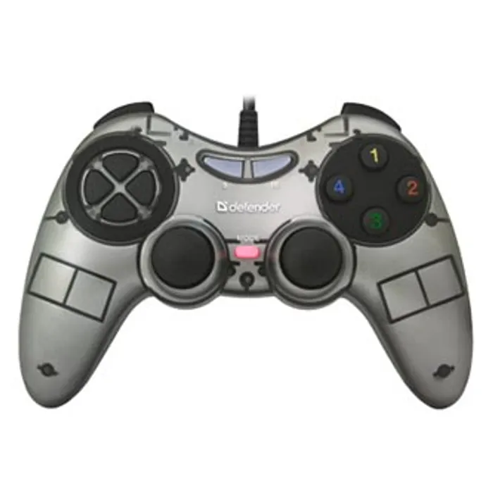 Hlavný obrázok produktu Gamepad Defender Zoom, 10tl., USB, šedý, vibrační, Windows XP/VISTA/7/8/10