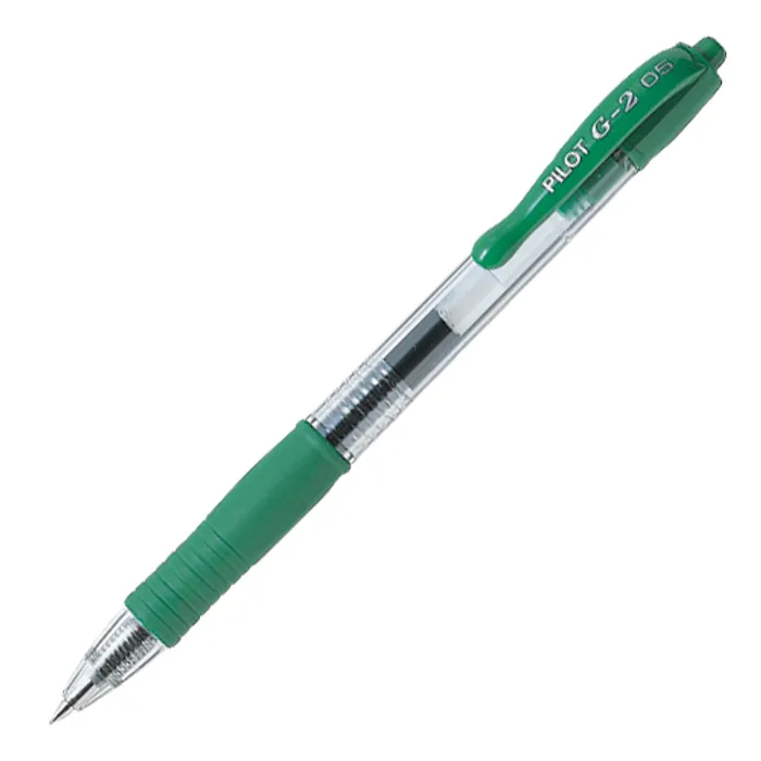 Hlavný obrázok produktu Gelové pero "G-2", zelená, 0,25mm, stiskací mechanismus, PILOT