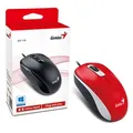Genius Myš DX-110, 1000DPI, optická, 3tl., drôtová USB, červená, štandard, univerzál.