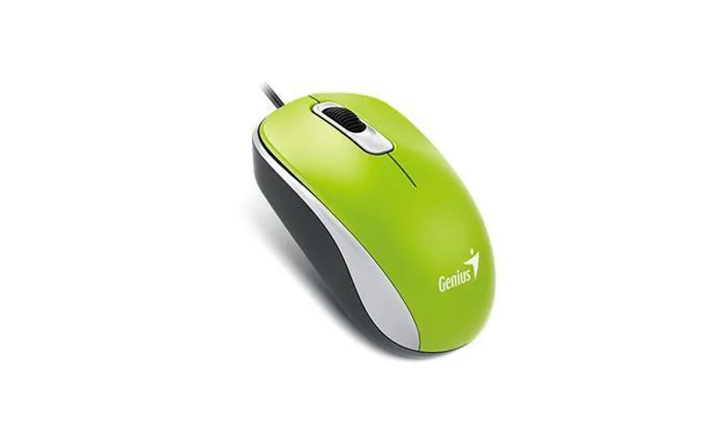 Hlavný obrázok produktu Genius Myš DX-120, 1200DPI, optická, 3tl., 1 kolečko, drátová USB, zelená, klasická