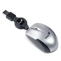 Genius Myš Micro Traveler V2, 1200DPI, optická, 3tl., drôtová USB, strieborná, Micro