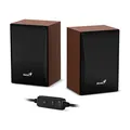 Ďalší obrázok produktu Genius reproduktory SP-HF380 BT, 2.0, 3W, hnedo-čierne, regulácia hlasitosti, BT, drevené,